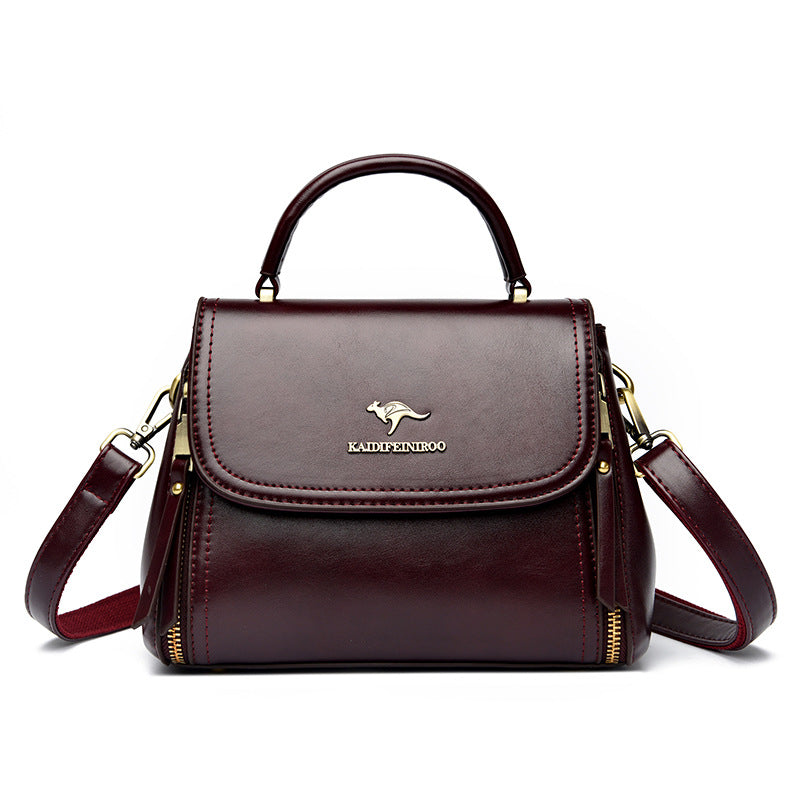 Retro Textured Tote & Shoulder Bag – PU Leather Everyday Handbag for Women