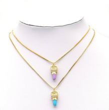 Load image into Gallery viewer, CZ Enamel Lipstick Pendant, Sku#F1470