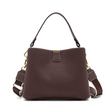 Load image into Gallery viewer, Women's Genuine Leather Bucket Tote Bag – Spacious Everyday Shoulder Bag