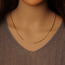 Load image into Gallery viewer, Gold Dainty Bar Link chain by Yard, Y865