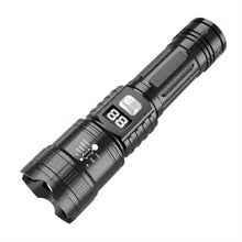 Load image into Gallery viewer, Ultra-Bright Tactical LED Flashlight – 3 Modes, USB Rechargeable, 600 Lumen, Outdoor, Hiking &amp; Camping