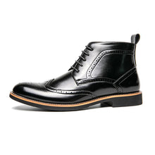 Load image into Gallery viewer, Premium Brown Winter Boots for Men - Waterproof Rubber Sole High-Top Boots