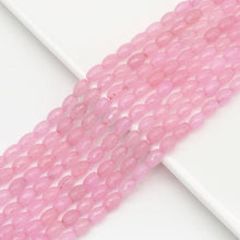 Load image into Gallery viewer, Rice Shape Faceted Pink Jade Beads, Sku#U1716