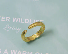 Load image into Gallery viewer, Gold Twisted Rope Adjustable Ring, Sku#LD212