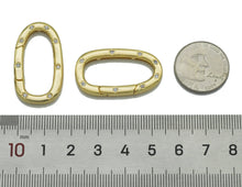 Load image into Gallery viewer, CZ Oval Gold Clasp , Sku#ML64