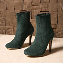 Load image into Gallery viewer, Women's Suede Pointed Toe High Heel Ankle Boots – Stiletto Dress Boots