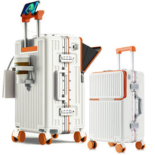 Load image into Gallery viewer, Suitcase Travel Luggage Trolley Front-Opening Large Capacity Aluminum Frame Carry-On Cabin Bag