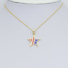 Load image into Gallery viewer, American Flag Five Point Star Charm Pendant, Sku#LK977