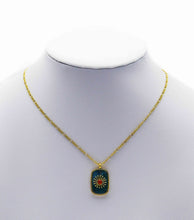 Load image into Gallery viewer, Gold North Star On Rectangle Gemstone Charm, Sku#LY14c