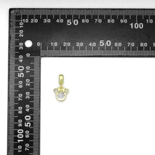 Load image into Gallery viewer, Large Hole CZ bezel bow head Pendant, Sku#LK1168