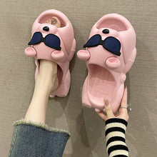 Load image into Gallery viewer, Cute Sunglasses Bear Slippers