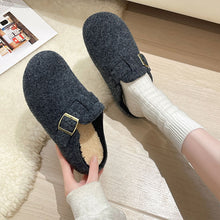 Load image into Gallery viewer, Women's Faux Fur Plush Slippers – Cozy French-Style Indoor House Shoes | Gray &amp; Coffee