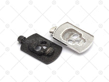 Load image into Gallery viewer, CZ Micro Pave Embossment Skull On Rectangle Shape Pendant,Cubic Zirconia Large Skull Charm, Necklace Bracelet Charm, 50x30mm, Sku#F667