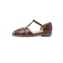 Load image into Gallery viewer, Full Grain Leather T-Strap Fisherman Sandals