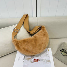 Load image into Gallery viewer, Women's Plush Crossbody Shoulder Tote Bag | Casual Lightweight Everyday Bag