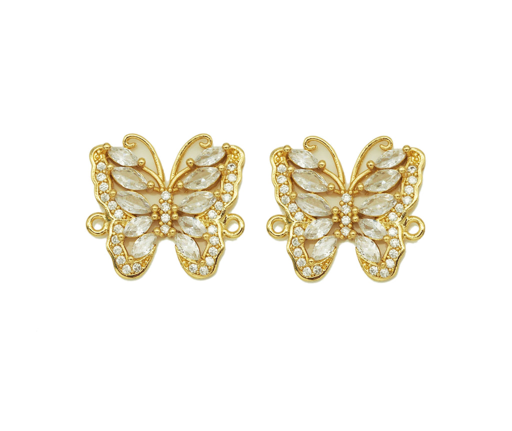 CZ Butterfly Connector, Sku#LX23