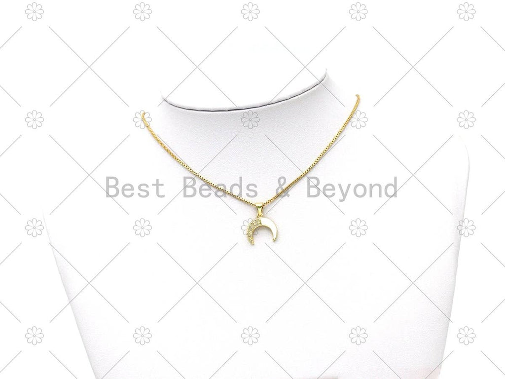 CZ Enamel Horn Charm, Sku#LD183