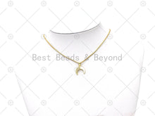 Load image into Gallery viewer, CZ Enamel Horn Charm, Sku#LD183