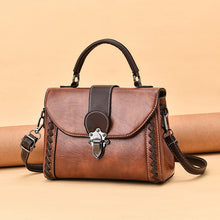 Load image into Gallery viewer, Korean-Style Color-Block Tote Bag &amp; Crossbody Shoulder Bag | PU Leather | Multi-Color