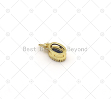 Load image into Gallery viewer, Colorful Big CZ Micro Pave Oval Shape Pendant,18K Gold Filled Oval Charm, Necklace Bracelet Charm, Sku#LK522