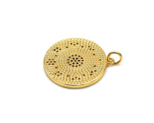 Load image into Gallery viewer, CZ Flower Round Medallion Pendant, Sku#LK600