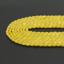 Load image into Gallery viewer, Bright Yellow Jade Rice Faceted Beads, Sku#U1970