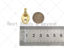 Load image into Gallery viewer, CZ Micro Pave Soda Tab Charm, Gold Silver Soda Pull-tab Earring Charm/Necklace Pendant, Micro Pave Soda Cap, 12x17mm, sku#LK220