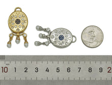 Load image into Gallery viewer, CZ Evil Eye Oval Pendant Charm, Sku#B173