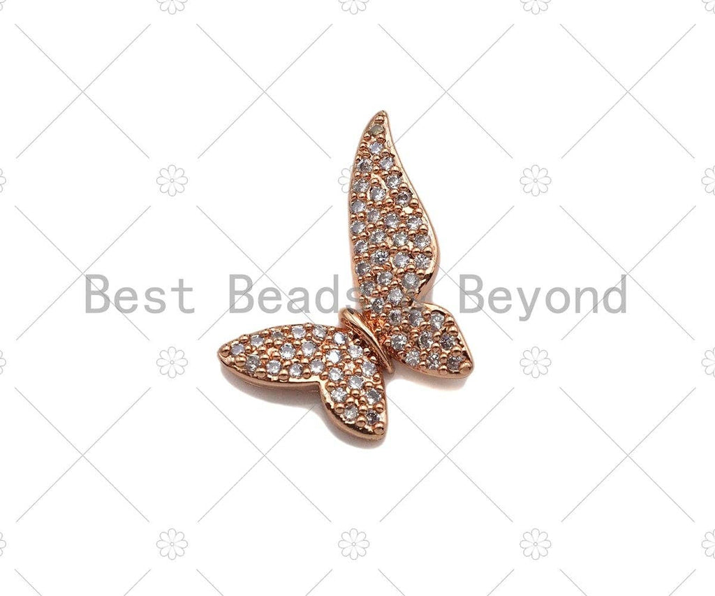 CZ Micro Pave Butterfly Shape Pendant, sku#L283