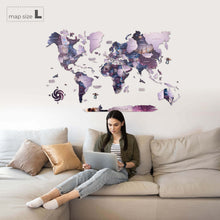 Load image into Gallery viewer, 3D Wooden World Map Sirius