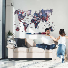 Load image into Gallery viewer, 3D Wooden World Map Alcor
