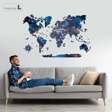 Load image into Gallery viewer, 3D Wooden World Map Space