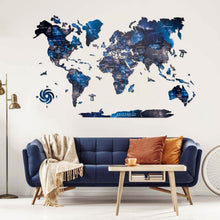 Load image into Gallery viewer, 3D Wooden World Map Space