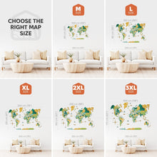 Load image into Gallery viewer, 3D Wooden World Map Surface