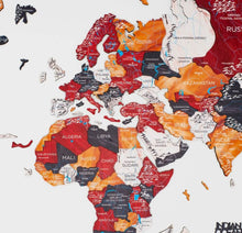 Load image into Gallery viewer, 3D Wooden World Map Onyx