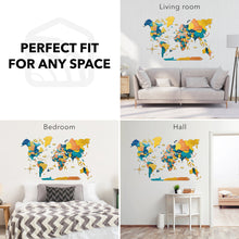 Load image into Gallery viewer, 3D Wooden World Map Indie