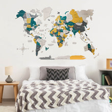 Load image into Gallery viewer, 3D Wooden World Map Country