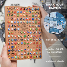 Load image into Gallery viewer, 3D Wooden World Map Aqua