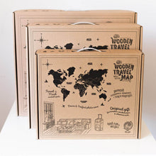 Load image into Gallery viewer, 3D Wooden World Map Azure