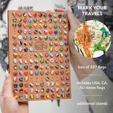 Load image into Gallery viewer, 3D Wooden World Map Physical