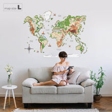 Load image into Gallery viewer, 3D Wooden World Map Physical