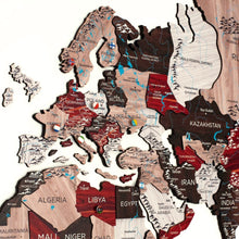 Load image into Gallery viewer, 3D Luminous Colored Wooden World Map Urban