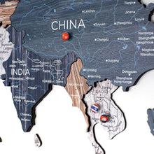 Load image into Gallery viewer, 3D Luminous Colored Wooden World Map Mystery