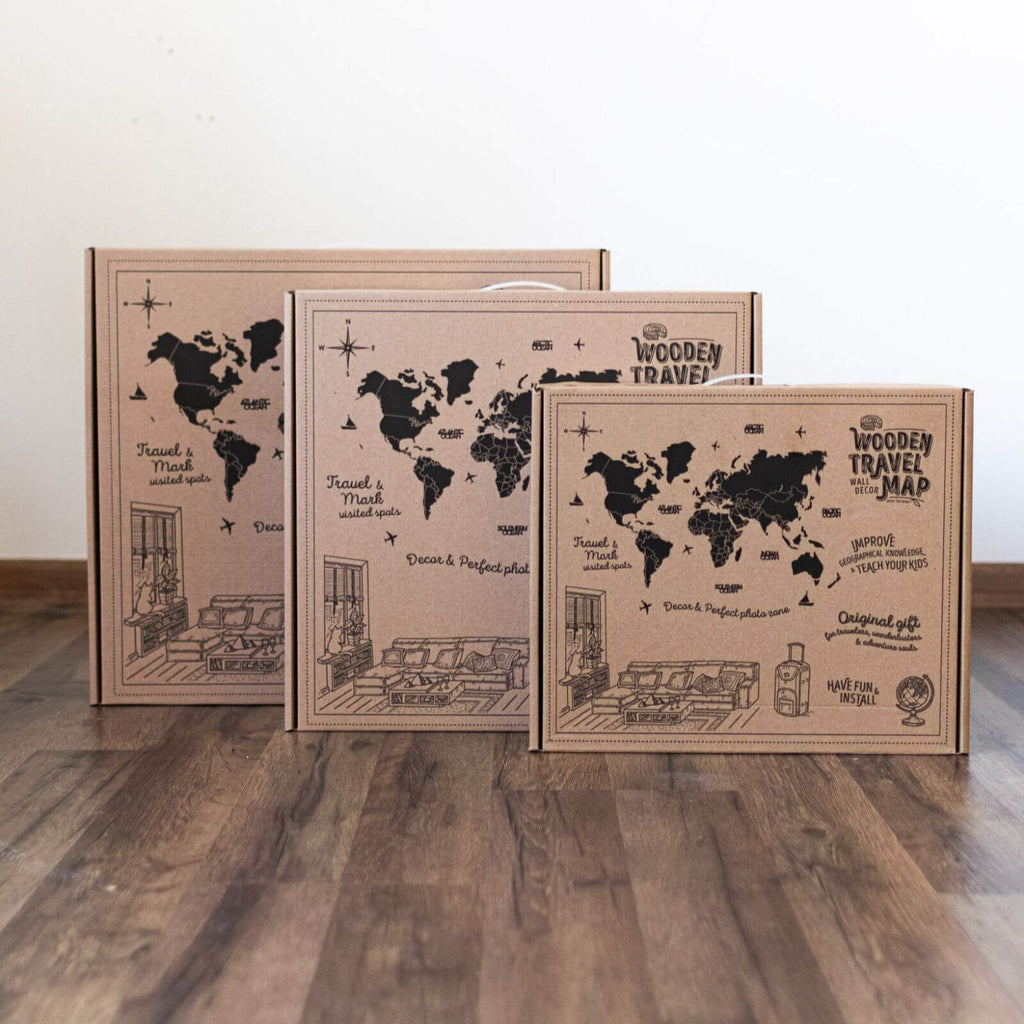 3D LED / LUMINOUS Wooden World Map 3.0 Mystery