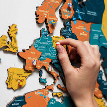 Load image into Gallery viewer, 3D Luminous Colored Wooden World Map Indie