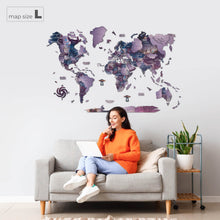 Load image into Gallery viewer, 3D Wooden World Map Sirius