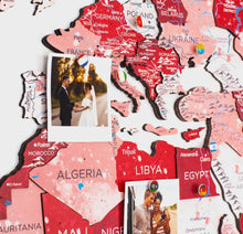 Load image into Gallery viewer, 3D Wooden World Map Volcano