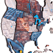 Load image into Gallery viewer, 3D Wooden World Map Dune