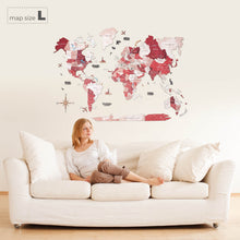 Load image into Gallery viewer, 3D Wooden World Map Volcano