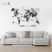 Load image into Gallery viewer, 3D Wooden World Map Nordik (for US only)